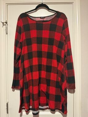 HEIMISH USA Red and Black Buffalo Plaid Top